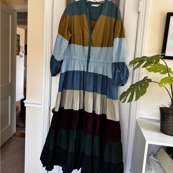 Anthropologie Forever That Girl Tiered Block Maxi Dress - Picture 12 of 15